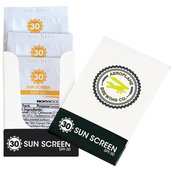 promotional sunscreen packets