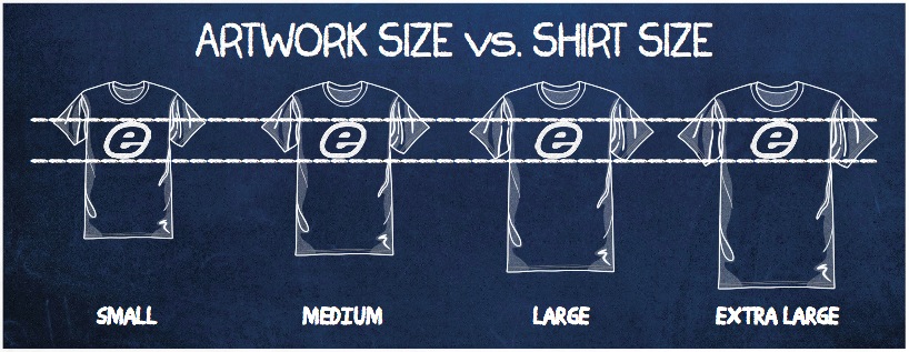 artwork size vs shirt size artwork