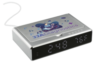 Desk clock wireless charging combo